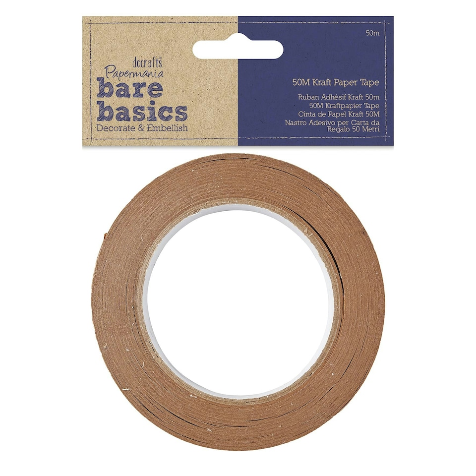 Bare Basics 50M Kraft Paper Tape - Papermania
