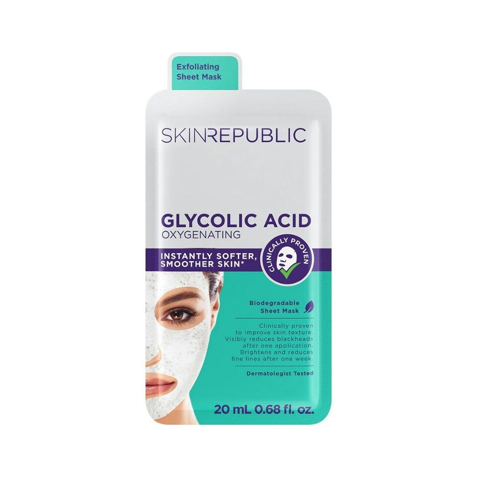 Skin Republic Glycolic Acid Oxygenating Face Sheet Mask 20ml