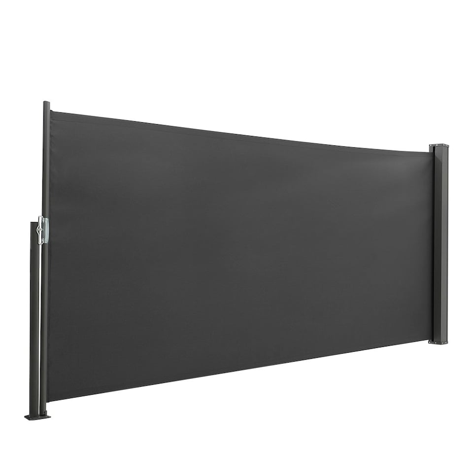 image 1 of Living and Home Retractable Side Awning Sunshade Blind 3m - Black Black