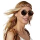 image 4 of Womens Fancy Dress Costume - Hippie Waistcoat and Accessories | Brown | brown | 2XL | 1