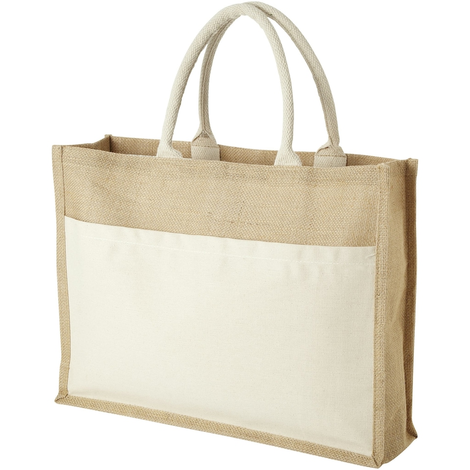 Bullet Mumbay Jute Tote - Natural - 45 x 12 x 35 cm | Cream