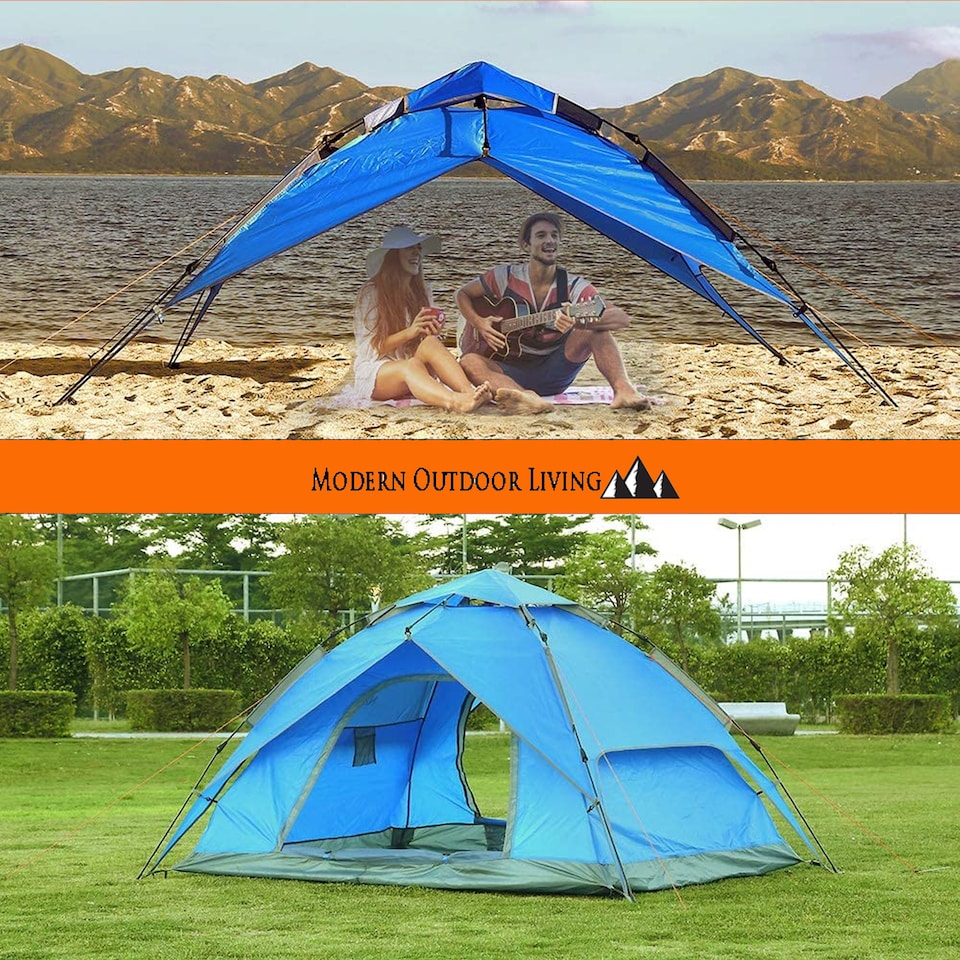 image 1 of Instant 4 Man Pop Up Dome Tent