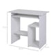 image 7 of HOMCOM Compact Small Computer Table Wooden Desk Keyboard Tray Storage White