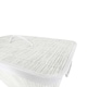 image 3 of Oblong Bamboo White Laundry Hamper with Divider