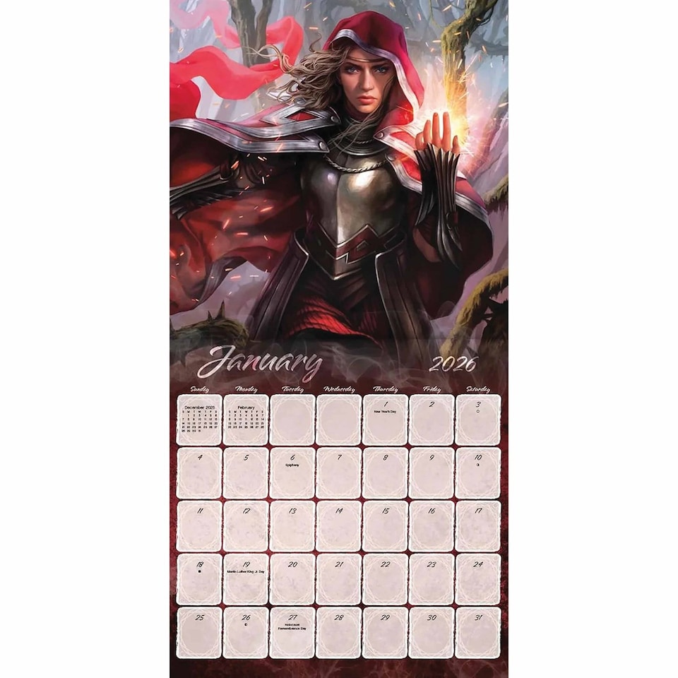 Magic The Gathering Calendar 2026, Wall Calendars, Month To View