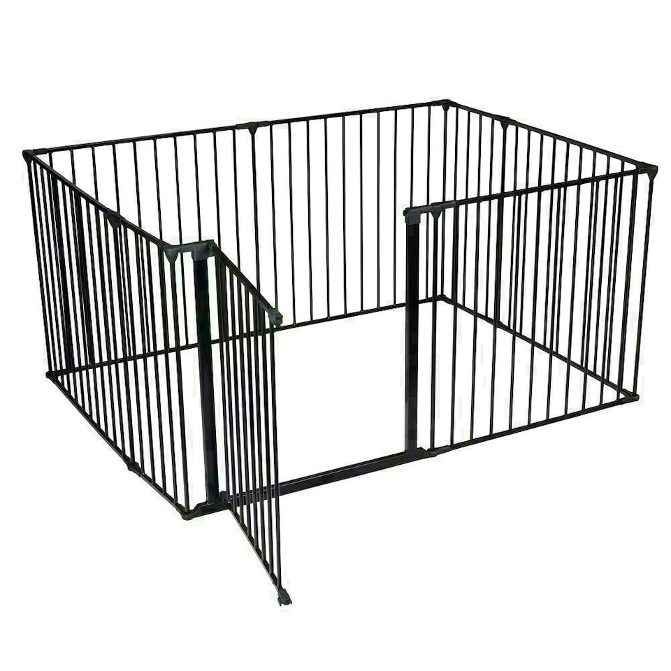 image 1 of Bettacare Pet Pen, 105cm x 144cm, Black, 70cm High, Dog Pen for Pets and Puppies, Dog Playpen suitable for Indoor and Outdoor use Black