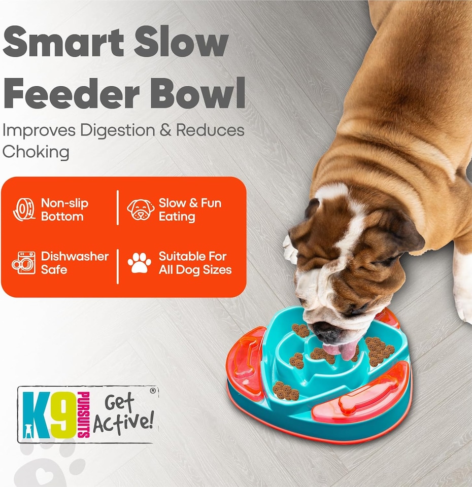 image 1 of K9 Pursuits Dog Slow Feeder Anti Bloat Gulp Bowl Large