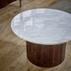 image 5 of Miel Mango Wood Coffee Table With Marble Top Brown