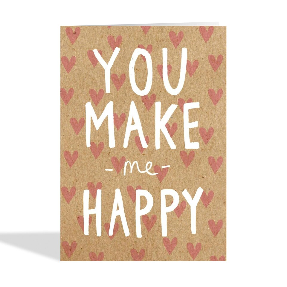 image 1 of Cute You Make Me Happy Valentine's Day Card