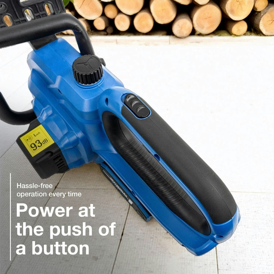 image 1 of Hyundai 10'' 25cm Cordless Chainsaw 20V Li-Ion 4Ah Battery and Charger | HY20CCS10