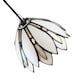 image 3 of Floral Petal Themed White Stained Glass Tiffany Pendant Lamp Shade with Beads | White | White | 1