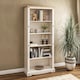 image 2 of Corona Tall Large White Bookcase Solid Pine Wood
