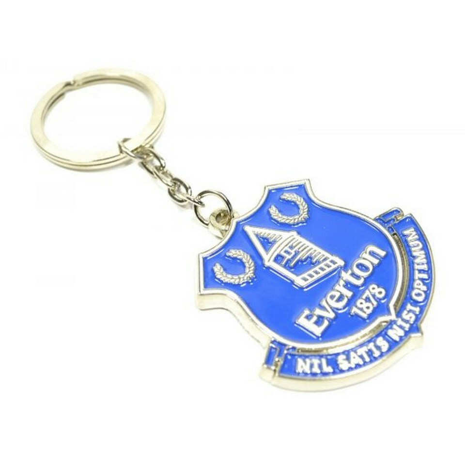 Everton FC Crest Enamel Keyring - Blue/Gold - One Size