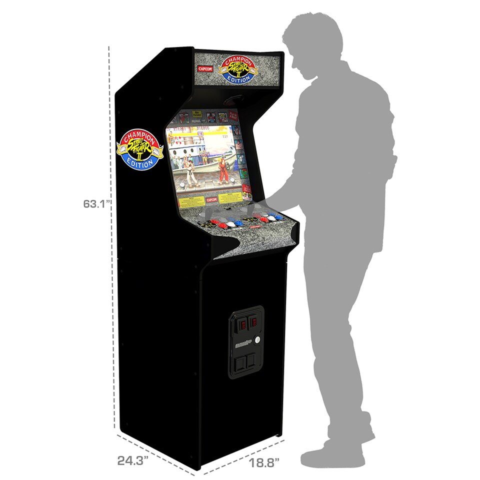 image 1 of Arcade1up - Street Fighter Deluxe 14-In-1 Wifi Enabled Arcade Machine