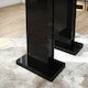image 5 of Extendable Dining Table Modern Black Gloss Small Extending 4 6 8 Seater Dining Room Pillar Pedestal Leg GIA