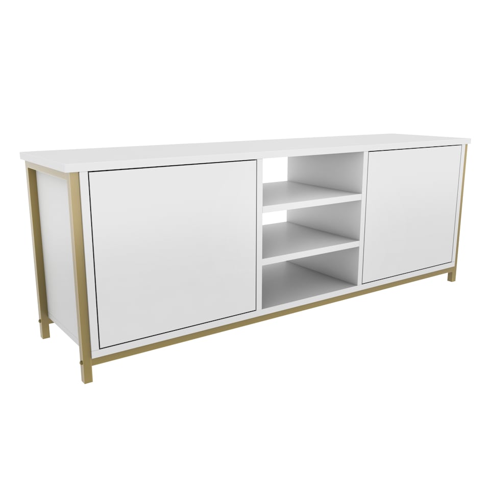 image 1 of Decorotika Otis  for TV's up to 63 inches with Cabinet and Open Shelves