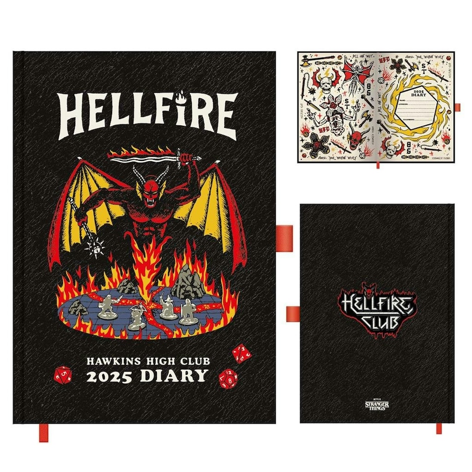 Stranger Things (Hellfire Club) Official 2025 A5 Day to Page Diary
