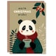 image 1 of Christmas Card Cute Happy Panda With Hot Chocolate Cup