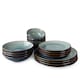 image 1 of Scandi Home 16 Piece Stavanger Blue Artisan Glaze Ceramic Tableware Set