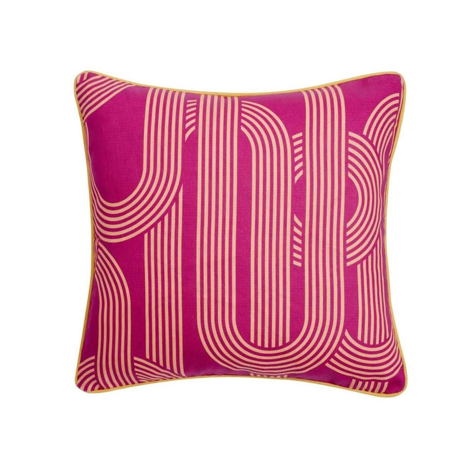 image 1 of Ulster Weavers Limelight Filled Cushion LS Cerise / Citrus