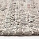 image 4 of Homescapes Grey Real Leather Handwoven Diamond Pattern Hall Runner - 66 x 200 cm Grey | 66 x 200 cm