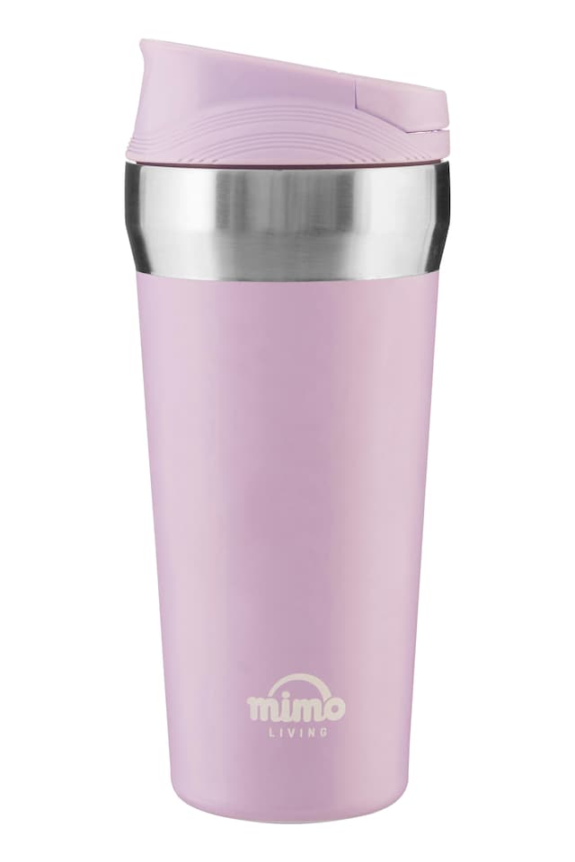 image 1 of Interiors by Premier Lilac 380ml Insulated Stainless Steel Travel Mug, Travel Mug with Lid, Thermal Travel Mug, Thermos Mug