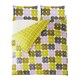 image 8 of Textured Flower Multi Duvet Cover Set Green | King