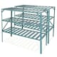 image 1 of Lacewing Twinpack Traditional 3 Tier Greenhouse Staging Shelving Bench in Green 126cm
