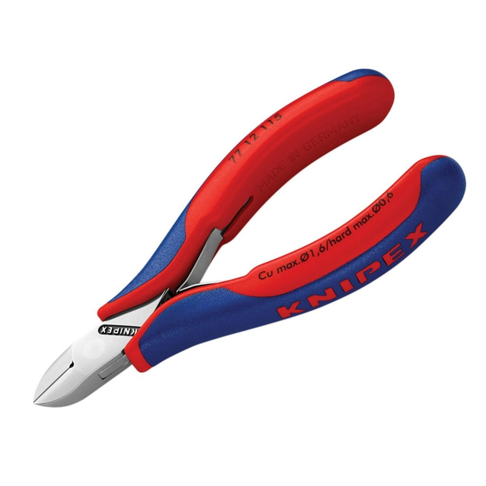 Knipex 77 12 115 Electronics Diagonal Cutter With Small Bevel & Lead Catcher 115mm - Multi Colour - One Size