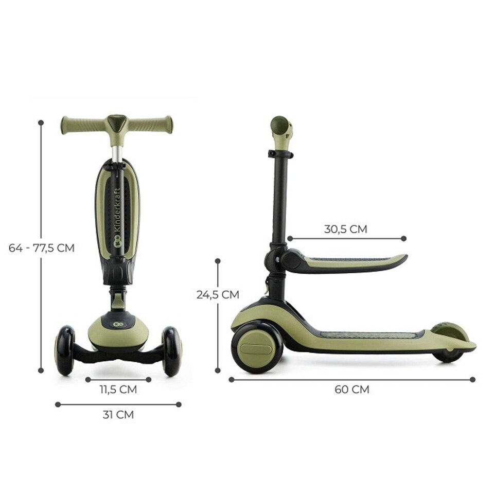 image 1 of Kinderkraft Halley 3 Wheel Scooter Pink