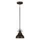 image 1 of Emery 1 Light Dome Ceiling Mini Pendant Palladian Bronze, E27