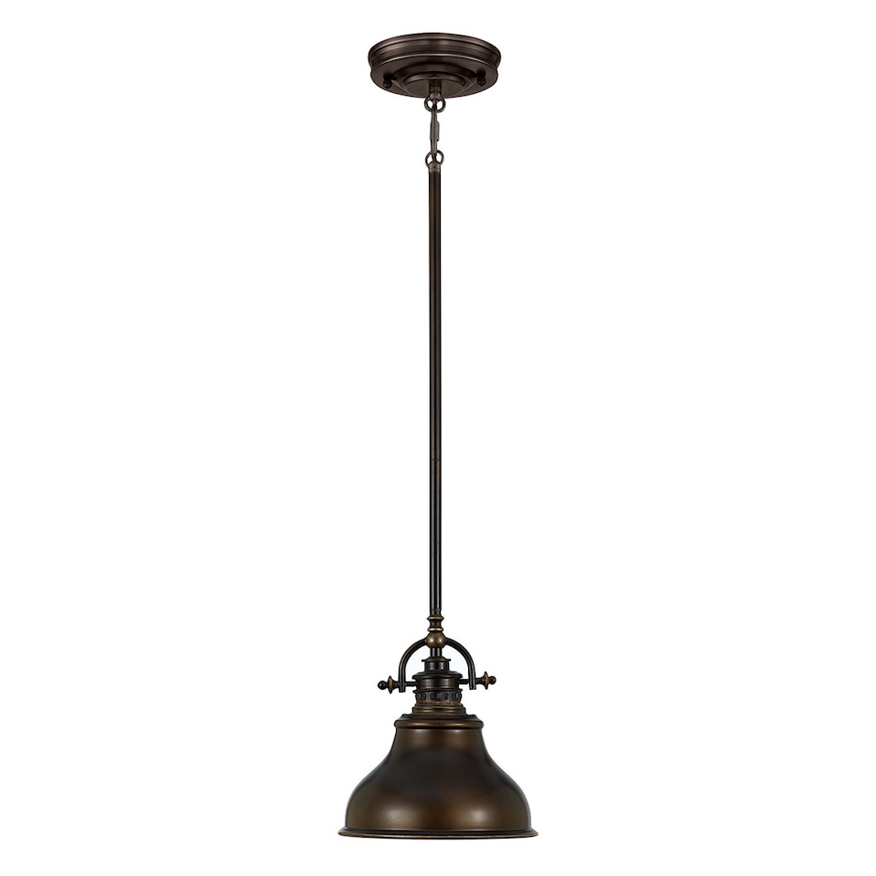 image 1 of Emery 1 Light Dome Ceiling Mini Pendant Palladian Bronze, E27