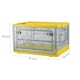 image 5 of Living and Home Transparent Folding Storage Box with Wheels, Yellow Yellow