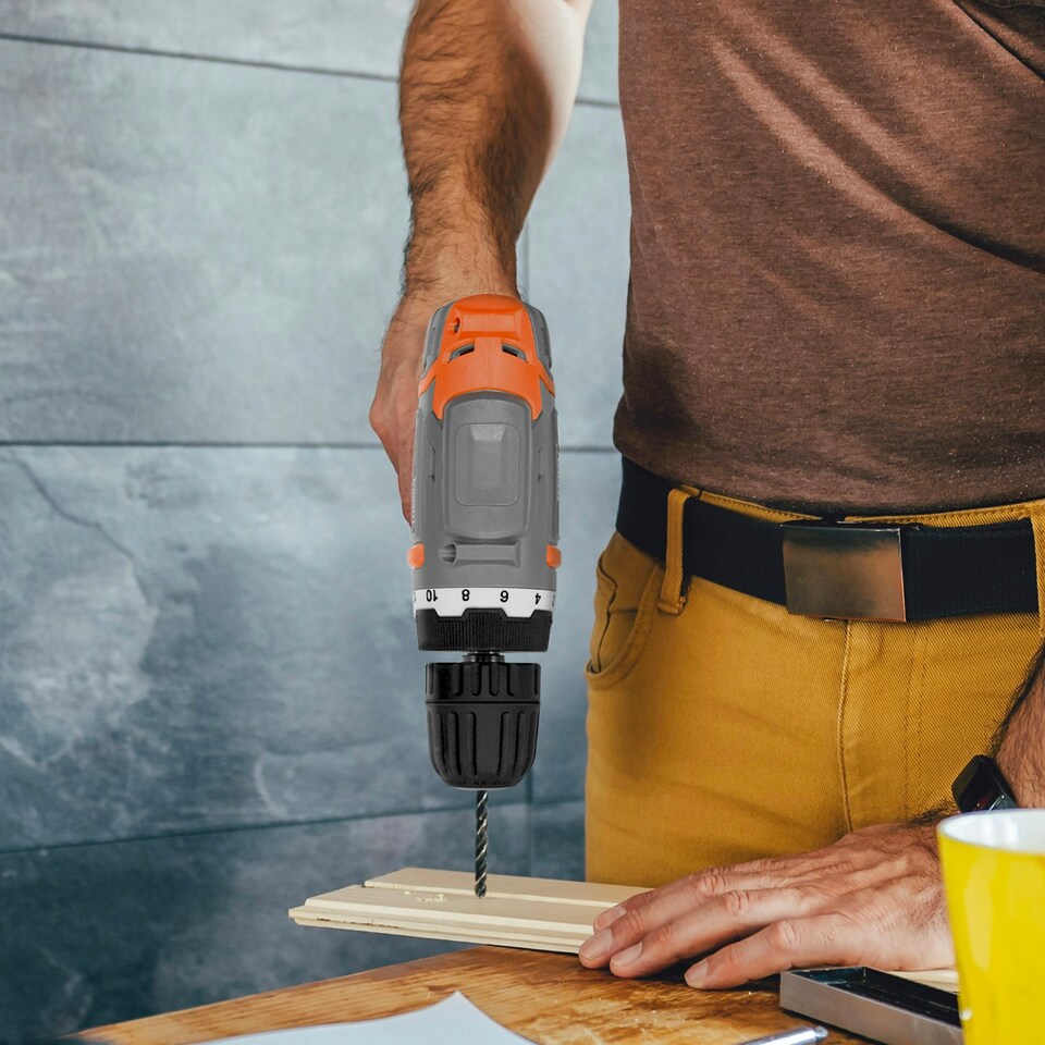 image 1 of Terratek 18V Cordless Drill & 89pc Screwdriver Set (Battery, Charger & Carry Case Included)