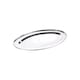 image 1 of Medium Oval Silver Effect Serving Platter - 2x40x26cm