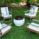 image 2 of Novogratz Asher Outdoor Fire Pit in White