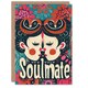 image 1 of Gay Soulmate Lesbian Folk Anniversary Valentines Her Wife Card