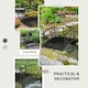 image 4 of Outsunny 1.2M Classic Arch Bridge for Ponds Creeks Streams Borders, Black