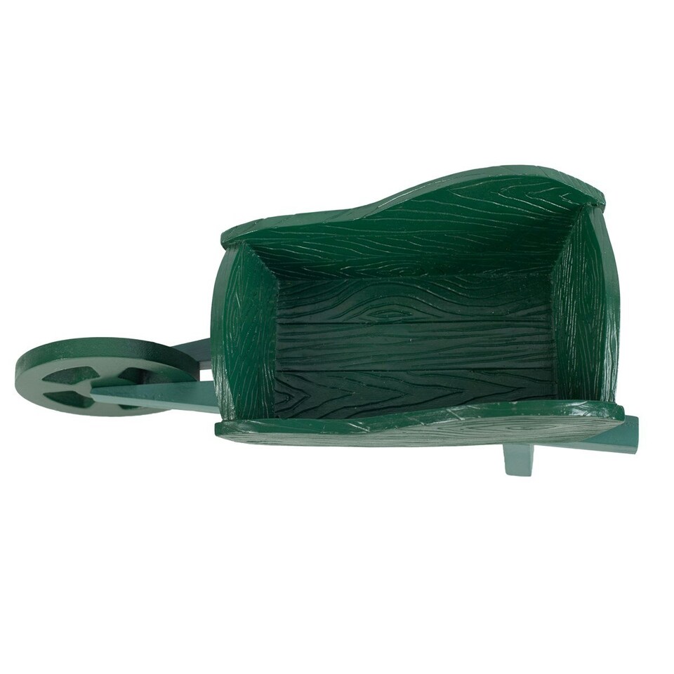 image 1 of Something Different Wheelbarrow Resin Planter - Green - One Size