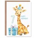 image 1 of Cute Party Hat Cartoon Fun Age 7 Year Old Child Kids 7th Birthday Card