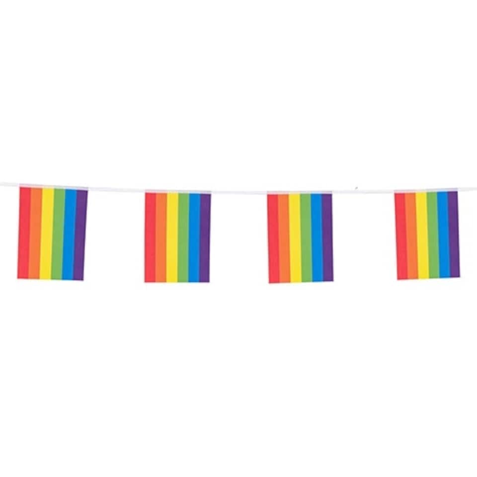 LGBTQ+ Gay Pride Rainbow Paper Flag Bunting 3m