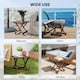 image 6 of Outsunny Wooden Folding Garden Table, Folding Side Table | Brown | Carbonised finish | 43 x 40 x 40 cm