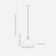 image 3 of Antique Silver Metal and Clear Glass Dome Pendant Clear | Black | W30xD30xH120cm