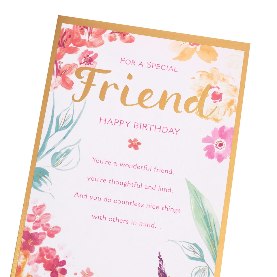 image 1 of Friend Birthday Card - Floral