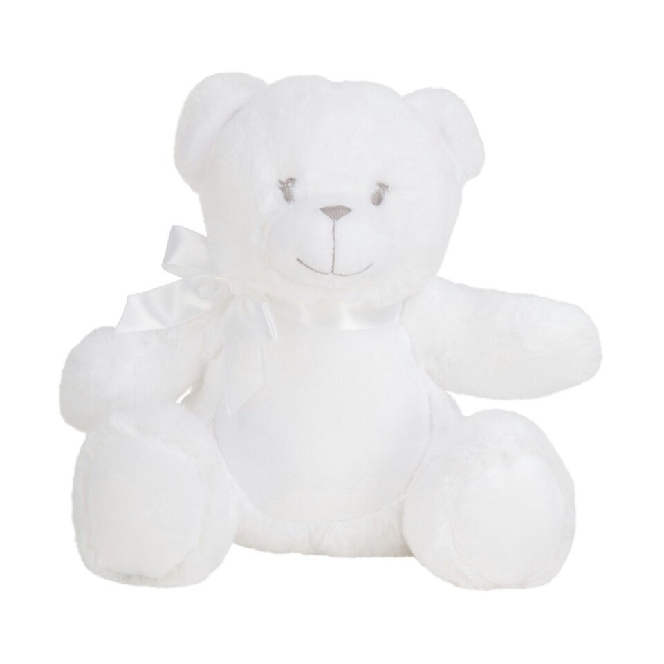 Mumbles Childrens/Kids Printme Mini Teddy Bear Plush Toy - White - M