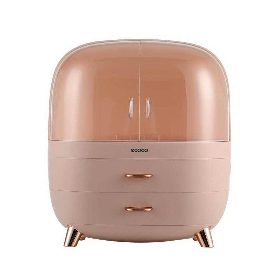 image 1 of Living and Home Dustproof and Waterproof Makeup Organizer - Rose Pink - S size