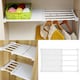 image 4 of Living and Home Expandable Closet Tension Shelf Rod & Storage Layer Dividers | White