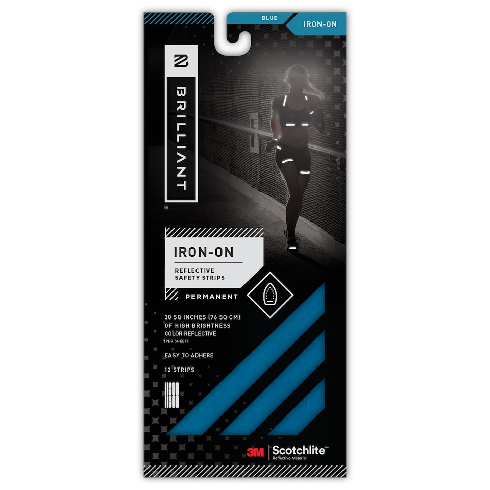 image 1 of Brilliant Reflective Iron Strips - Blue
