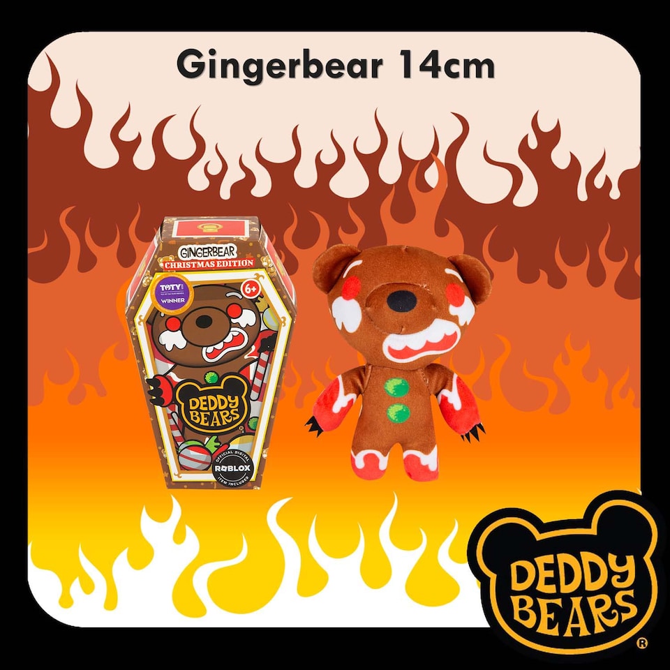 image 1 of vfm-estore Deddy Bears Gingerbear Soft Toy 14 x 15 x 8 cm Coffin Box