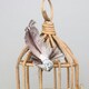 image 3 of Decorative Silver Fantasy Bird With Clip - 15cm